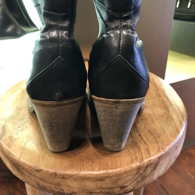 Pre-owned Jean Paul Gaultier Black Leather Ankle Boots