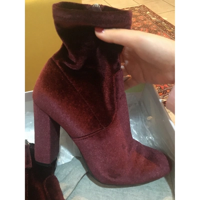 Pre-owned Steve Madden Purple Suede Boots