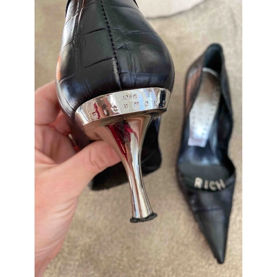 Pre-owned John Richmond Leather Heels In Black