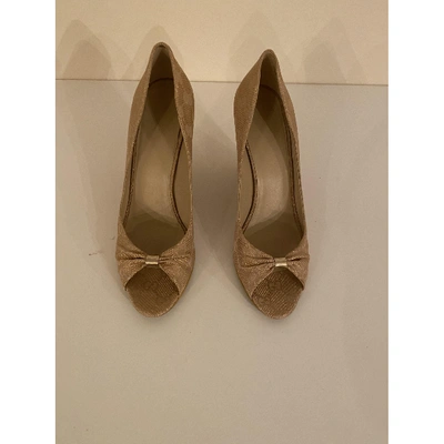 Pre-owned Gucci Cloth Heels In Metallic