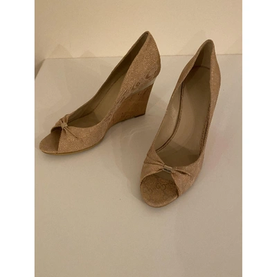 Pre-owned Gucci Cloth Heels In Metallic