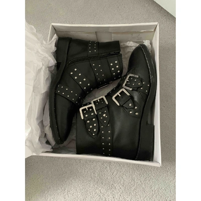 Pre-owned Topshop Tophop  Black Leather Boots