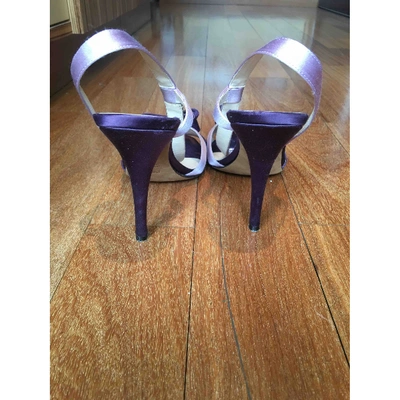 Pre-owned Fendi Cloth Sandals In Purple