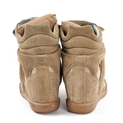 Pre-owned Isabel Marant Bayley Trainers In Beige