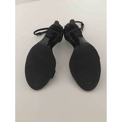 Pre-owned Pinko Black Suede Sandals