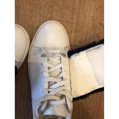 Pre-owned Moncler White Leather Trainers