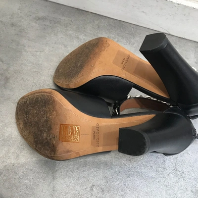 Pre-owned Givenchy Leather Espadrilles In Black