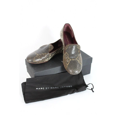 Pre-owned Marc By Marc Jacobs Leather Ballet Flats In Brown