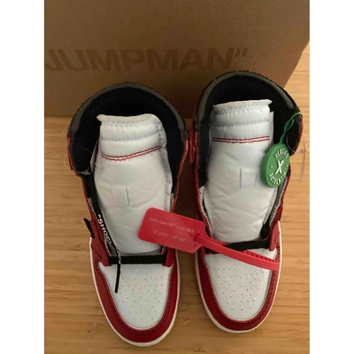 Pre-owned Nike X Off-white Air Jordan 1 Red Leather Trainers