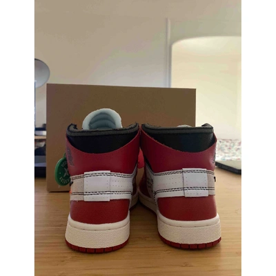 Pre-owned Nike X Off-white Air Jordan 1 Red Leather Trainers