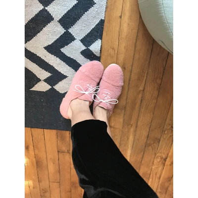 Pre-owned Amélie Pichard Pink Fur Flats