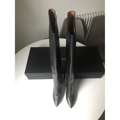 Pre-owned Maje Black Leather Boots