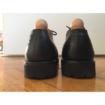 Pre-owned Ludwig Reiter Black Leather Lace Ups