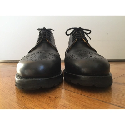 Pre-owned Ludwig Reiter Black Leather Lace Ups