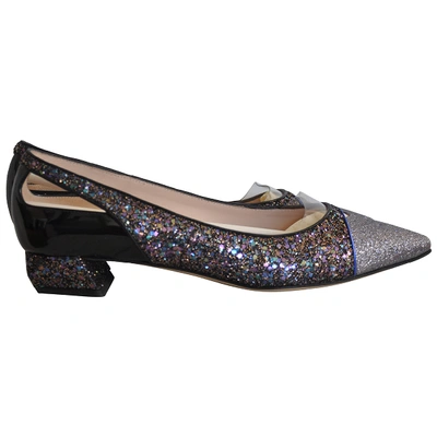 Pre-owned Fendi Multicolour Glitter Ballet Flats