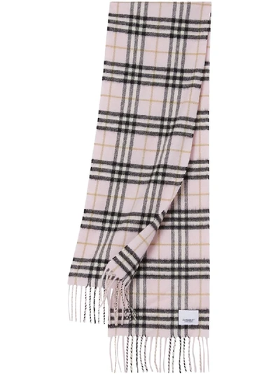 Shop Burberry The Mini Vintage Check Scarf In Brown