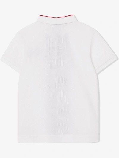 Shop Burberry Poloshirt Mit Monogramm In White