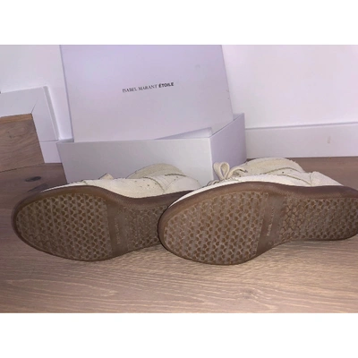 Pre-owned Isabel Marant Betty Ecru Suede Trainers