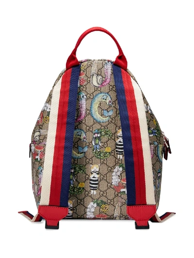 Shop Gucci Yuko Higuchi Print Backpack In Neutrals
