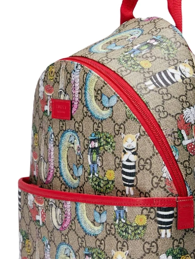 Shop Gucci Yuko Higuchi Print Backpack In Neutrals