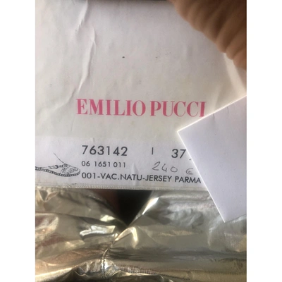 Pre-owned Emilio Pucci Leather Mules In Beige