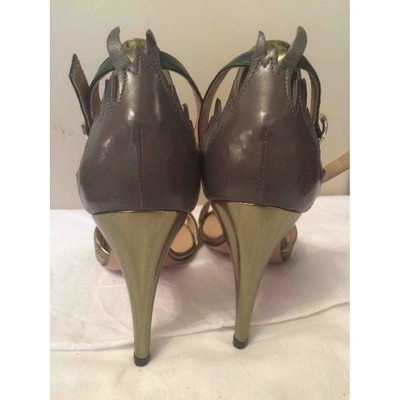 Pre-owned Golden Goose Leather Heels In Green