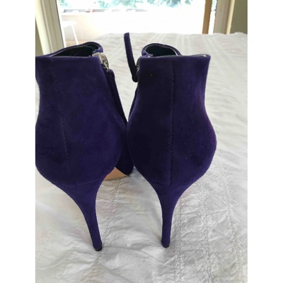 Pre-owned Giuseppe Zanotti Ankle Boots In Purple