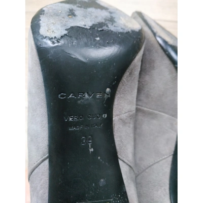 Pre-owned Carven Grey Suede Heels