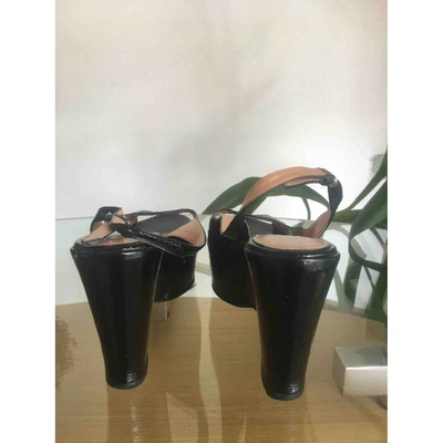 Pre-owned Sergio Rossi Black Leather Sandals