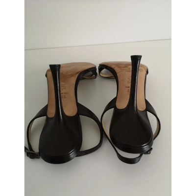 Pre-owned Jimmy Choo Leather Sandals In Brown