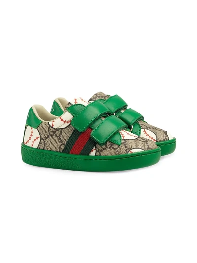 Shop Gucci 'ace' Sneakers In Green