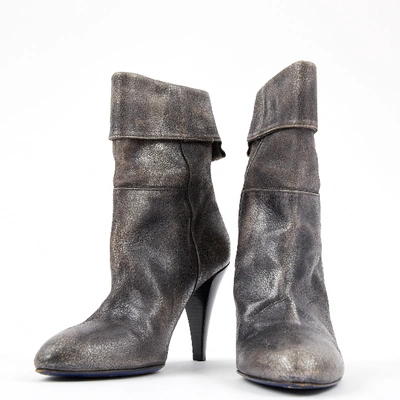 Pre-owned Mauro Grifoni Leather Boots In Silver