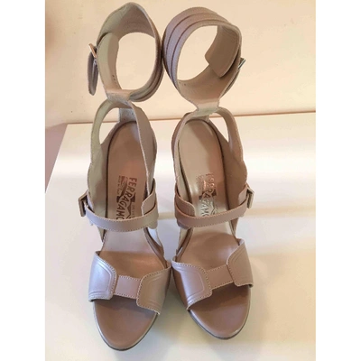 Pre-owned Ferragamo Leather Heels