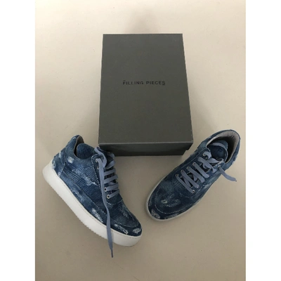 Pre-owned Filling Pieces Blue Cloth Trainers