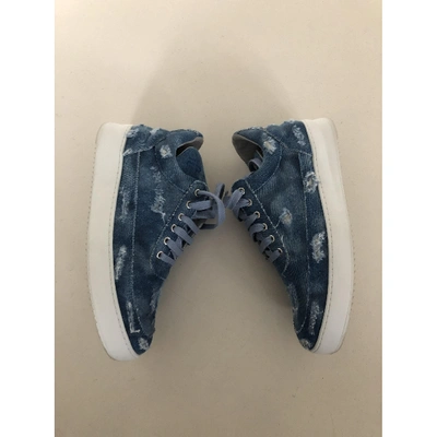 Pre-owned Filling Pieces Blue Cloth Trainers