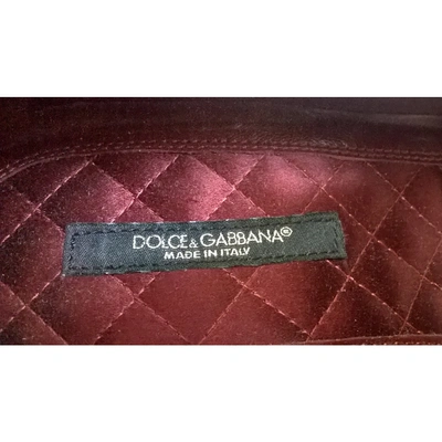 Pre-owned Dolce & Gabbana Red Astrakhan Flats