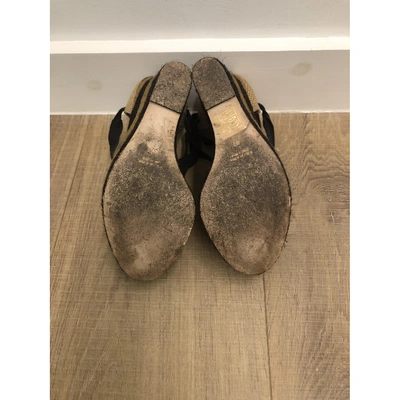 Pre-owned Fendi Leather Espadrilles In Brown