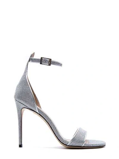 Shop Aldo Castagna Glitter Sandals In Grey