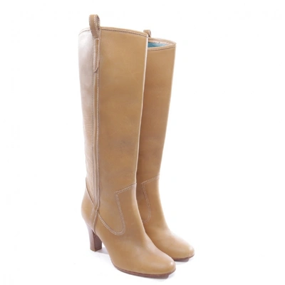 Pre-owned Marc Jacobs Beige Leather Boots