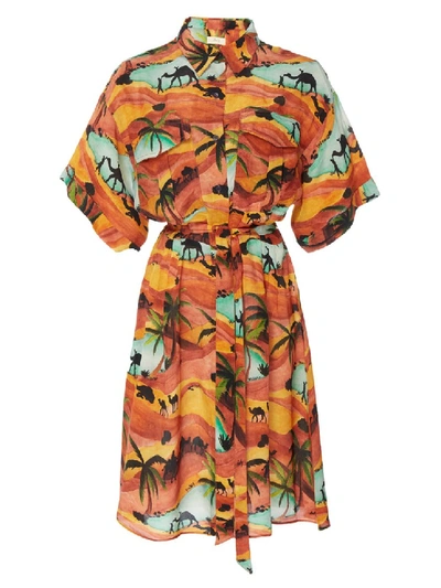 Shop Chufy Oasis Safari Dress In Orange