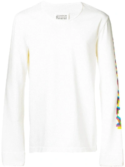Shop Maison Margiela Long Sleeve T-shirt In White