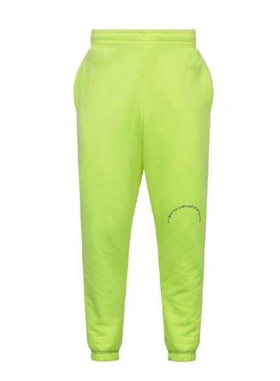 Shop Martine Rose Fluorescent Yellow Sweat Pants In Green