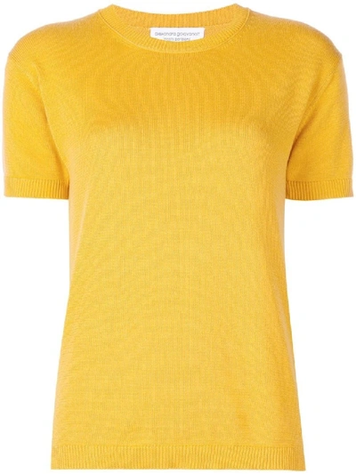 Shop Alexandra Golovanoff Andre Cashmere T-shirt Sweater In Gold