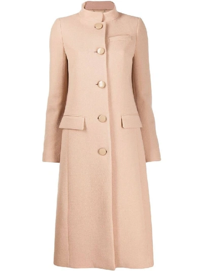 Shop Givenchy Classic Button Up Coat In Neutrals