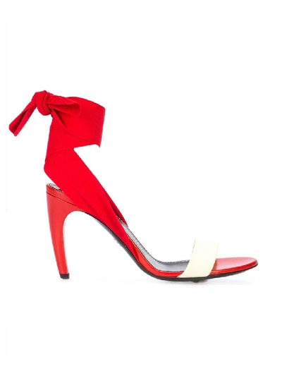 Shop Proenza Schouler Red Women's Wrap Ankle Sandals
