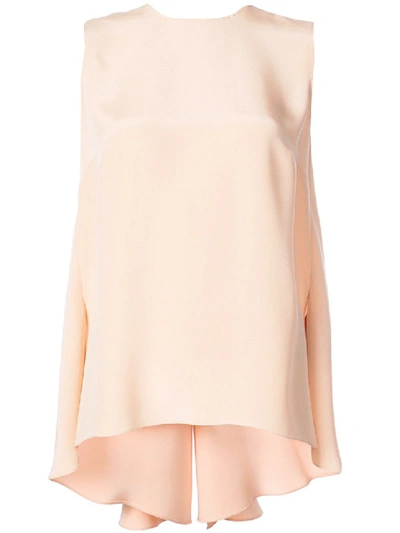 Shop Adam Lippes Knot Back Tank Top In Neutrals