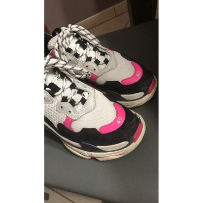 Pre-owned Balenciaga Triple S Cloth Trainers In Other