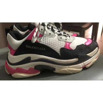 Pre-owned Balenciaga Triple S Cloth Trainers In Other