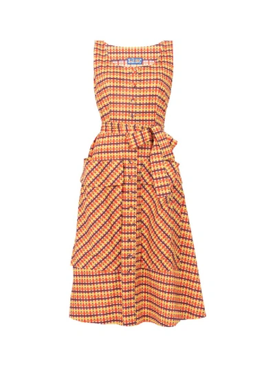 Shop Lhd Brown Country Gingham The Ramatuelle Dress In Neutrals