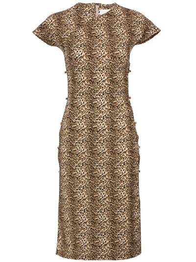 Shop Marcia Leopard Tchikiboum Dress In Neutrals